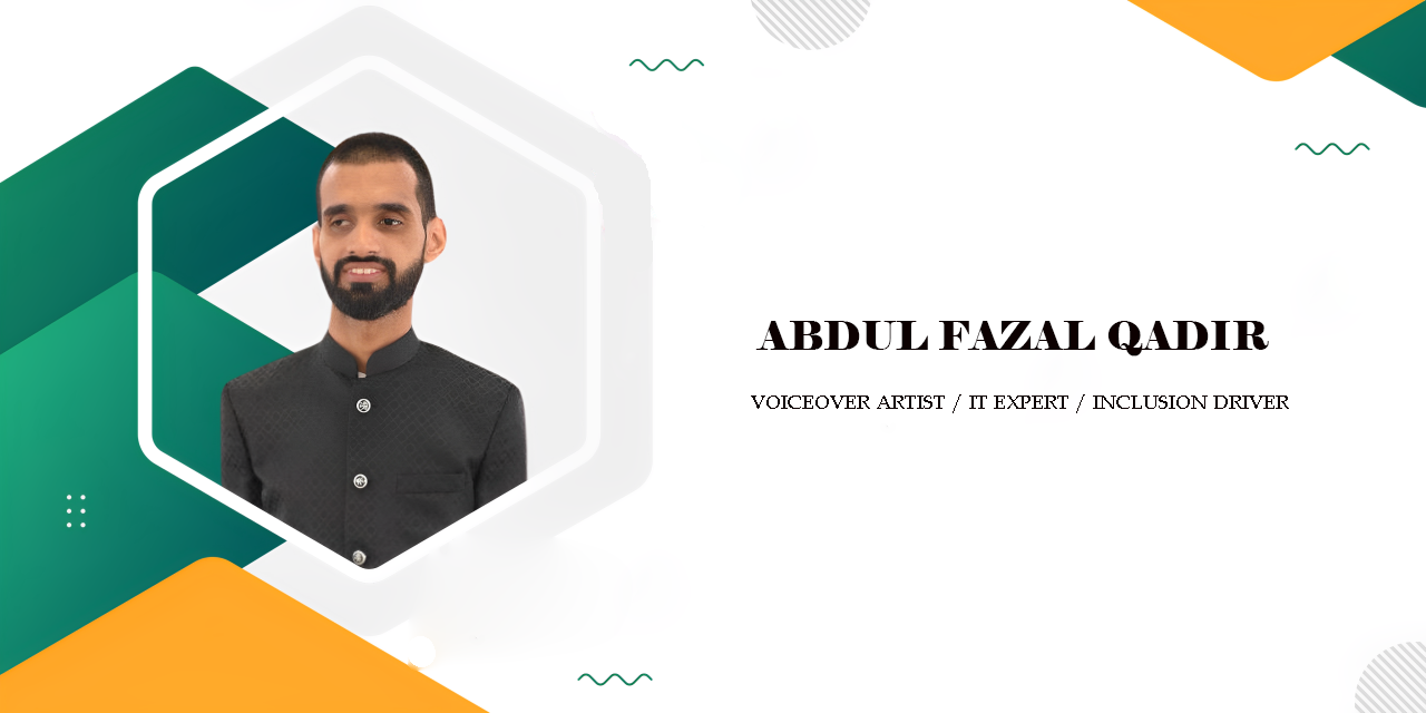 Promotional banner for AFQ Online Academy. It features a headshot of founder Abdul Fazal Qadir and the motivational text 'Let's grow your personality inside out!'. The banner has a professional green, white, and orange design.